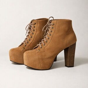 JEFFREY CAMPBELL Suede Lita Platform Boots